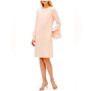 LAFAYETTE 148 NEW YORK XL Emory Finesse Crepe Shift Dress in Peach